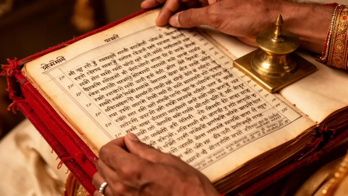 An open handwritten family register.